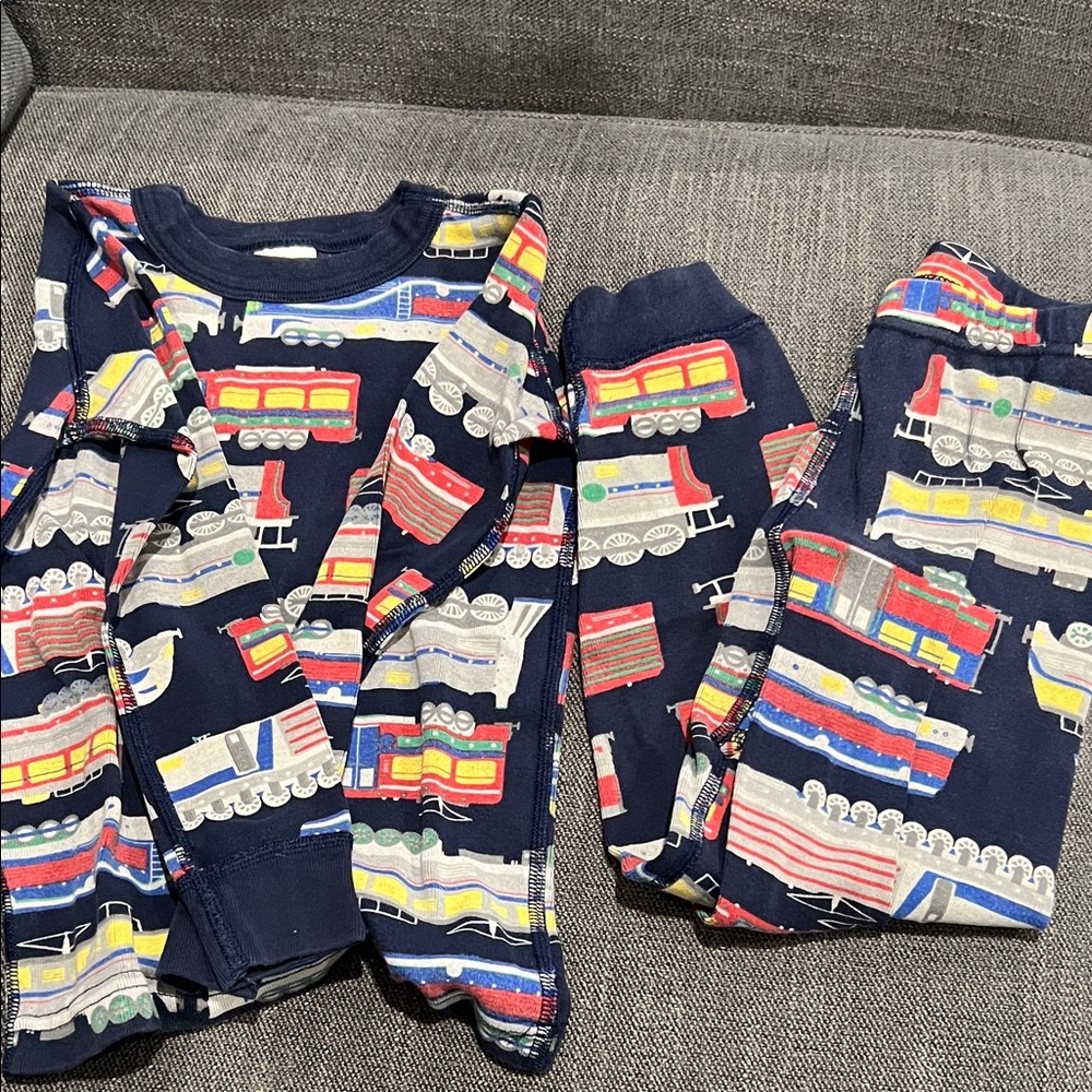 Hanna Andersson Train Print Pajamas